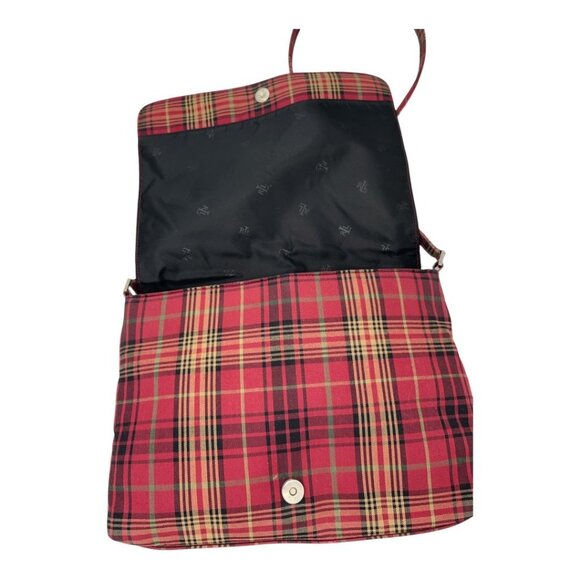 Lauren Ralph Lauren Kensington Tartan Plaid Book Bag Purse - Picture 7 of 9